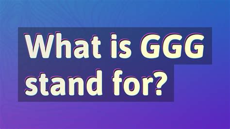 What is ggg in dating - Summary. GGG stands for “good, giving, and game” and refers to being a skilled, generous, and adventurous sexual partner. Coined by sex columnist Dan Savage in 2001, the term has become widely known through online dating, memes, and pop culture. Listing GGG on a dating profile indicates someone prioritizes intimacy and mutual pleasure.